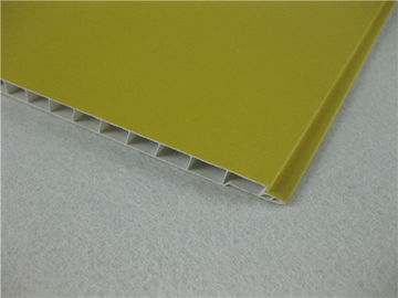 Panneaux de plafond stratifiés par jaune de PVC, panneaux de toit de PVC d'isolation thermique