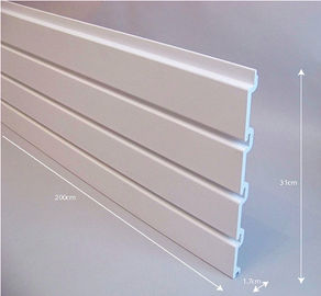 Stockage en plastique blanc de panneaux de mur de garage de lamelle avec des crochets de mur de lamelle