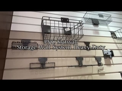 Panneaux muraux à lattes pour luminaires personnalisés, panneau de garage en PVC gris, intérieur