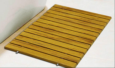 Tapis de douche composé en plastique en bois rectangulaire du Decking WPC 80cm x 60cm