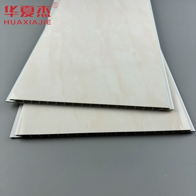 Panneau mural en PVC de 250x8 mm de marbre jaune de haute qualité facile à installer panneaux de plafond en PVC pour la décoration de salle de bain