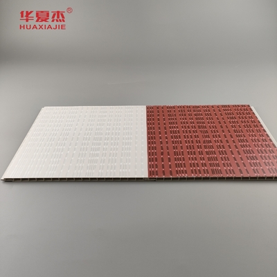 Bon prix Panneau mural en pvc de design moderne en pvc laminé couleur gris et rouge pour la décoration de l'hôtel en ligne