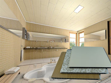 Carreaux de plafond en PVC de haute qualité, douche décorative, revêtement mural, pare-feu