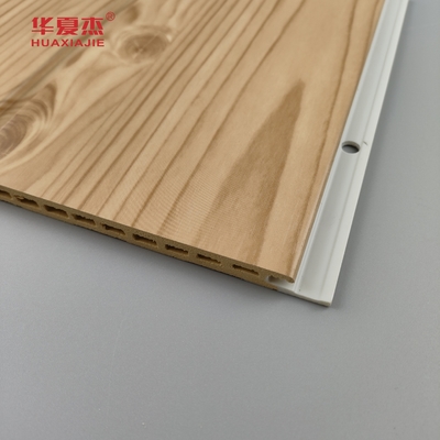 Vente à chaud panneau mural Wpc simulé grain de bois facile à installer décoration résidentielle