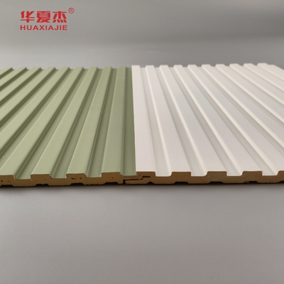 Décoration intérieure de panneaux muraux en pvc laminés en gros, en pvc vert et blanc et en panneaux en pvc