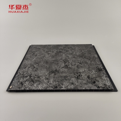 Panneau noir très brillant avec un motif de halo de sliver Panneaux muraux en PVC de design de luxe Panneau en PVC pour la décoration de la maison