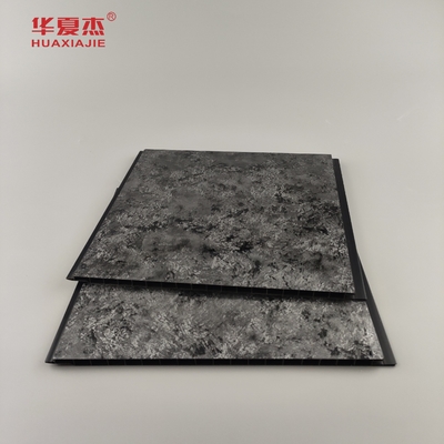 Panneau noir très brillant avec un motif de halo de sliver Panneaux muraux en PVC de design de luxe Panneau en PVC pour la décoration de la maison