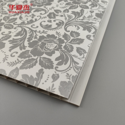Vente à chaud Panneau mural en PVC de conception florale de style paysage Texture glacée Panneau en PVC stratifié pour la décoration murale