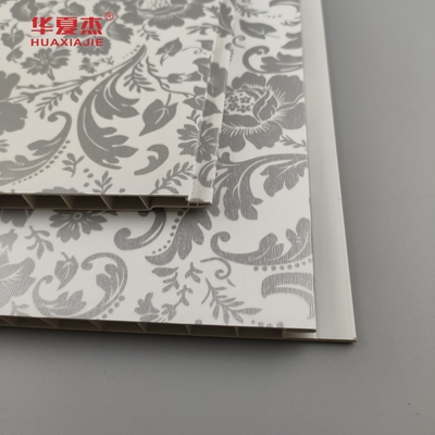 Vente à chaud Panneau mural en PVC de conception florale de style paysage Texture glacée Panneau en PVC stratifié pour la décoration murale