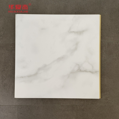 Panneau mural en marbre blanc de haute qualité 600x9mm Panneau laminé en marbre blanc imperméable à l'eau facile à nettoyer
