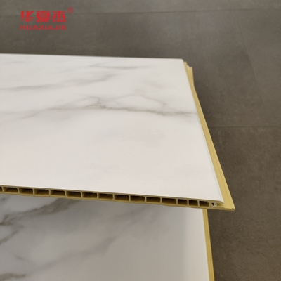 Panneau mural en marbre blanc de haute qualité 600x9mm Panneau laminé en marbre blanc imperméable à l'eau facile à nettoyer