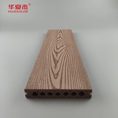 Carreaux de revêtement de sol anti-UV bois de grain Wpc pour revêtement de sol extérieur