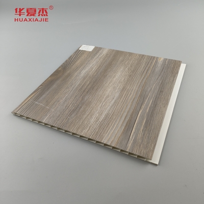 Vente directe d'usine Panneau mural en PVC laminé Grains de bois en PVC Décoration Panneau de plafond résidentiel / bureau