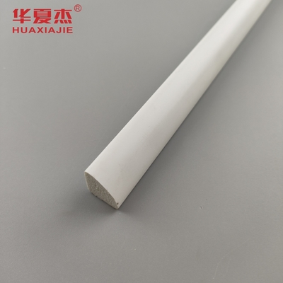 Vente à chaud moulures en PVC 1/2'' Quartier rond vinyle blanc 12' Profil imperméable en PVC décoration intérieure