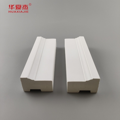 Prix de coût wpc Brickmold 2' grains de bois cadre de porte en pvc moulage résistant à l'eau décor maison/bureau