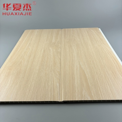 Moderne design en bois de chêne couleur panneau mural en PVC en forme de U panneau intérieur en PVC matériau de construction imperméable à l'humidité