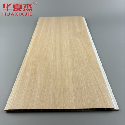 Moderne design en bois de chêne couleur panneau mural en PVC en forme de U panneau intérieur en PVC matériau de construction imperméable à l'humidité