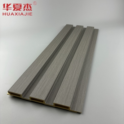 Vente en gros de panneaux muraux en wpc gris foncé, grains de bois, panneaux en wpc flottés, décoration intérieure de murs