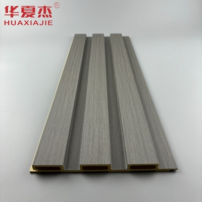 Vente en gros de panneaux muraux en wpc gris foncé, grains de bois, panneaux en wpc flottés, décoration intérieure de murs