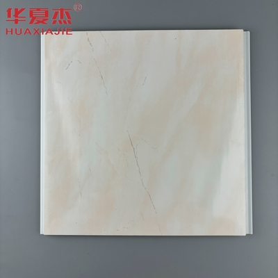 Impression en gros de feuilles de marbre en pvc à haute brillance, panneaux muraux et plafonds en pvc jaune pour la décoration intérieure de la maison