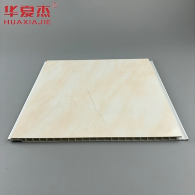 Impression en gros de feuilles de marbre en pvc à haute brillance, panneaux muraux et plafonds en pvc jaune pour la décoration intérieure de la maison