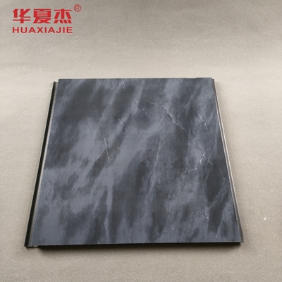 Panneau mural en PVC noir de marbre brillant d'impression décorative