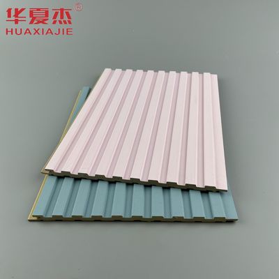 panneau mural en wpc laminé rose design moderne pour la décoration murale à domicile