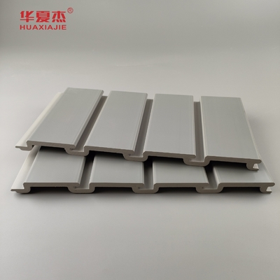 Panneaux muraux à lattes pour luminaires personnalisés, panneau de garage en PVC gris, intérieur