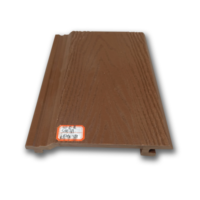 Bon prix Panneaux de revêtement mural extérieur panneau mural wpc pour panneau extérieur résistant aux UV 148mm x 21mm teck couleur marron café en ligne